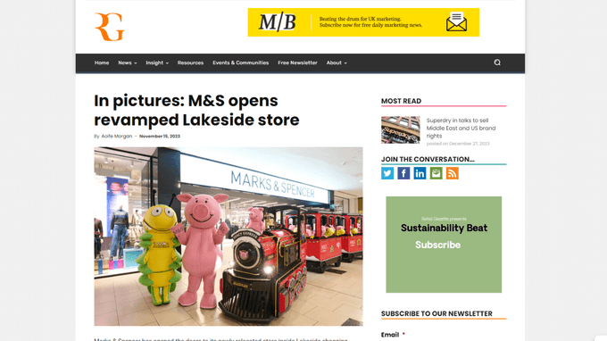retail gazette M&S opens